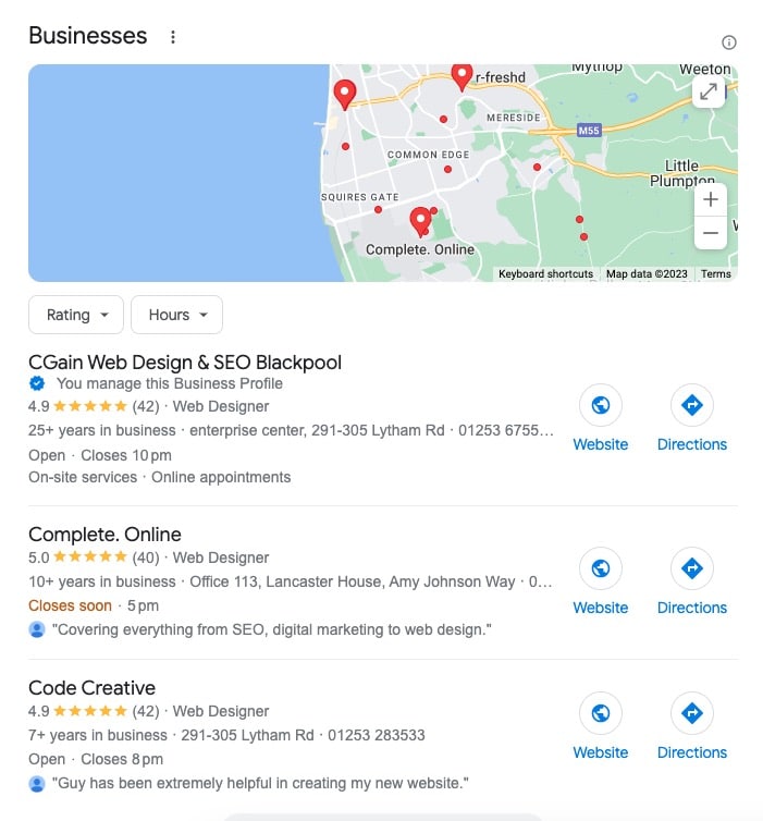Local Business Search in Blackpool