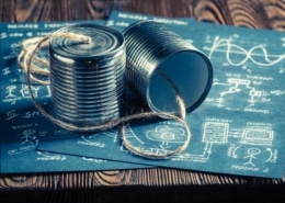 Old analog telephone as first communication device